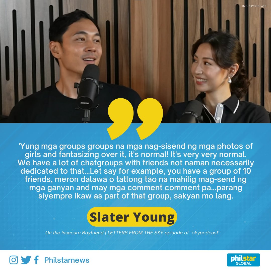 PhilstarNews's tweet photo. ‘IT'S VERY VERY NORMAL’

Lifestyle influencer Slater Young has recently faced backlash from netizens after making a controversial statement in his latest vlog with his wife Kryz Uy. https://t.co/TWbF1d0gRH