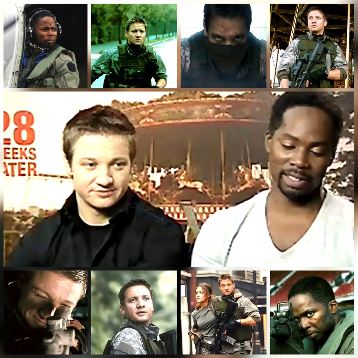 MEMORIES
MOVIE 28 WEEKS LATER...
16 YEARS AGO 
@JeremyRenner @HaroldPerrineau #JeremyRenner #28weekslater