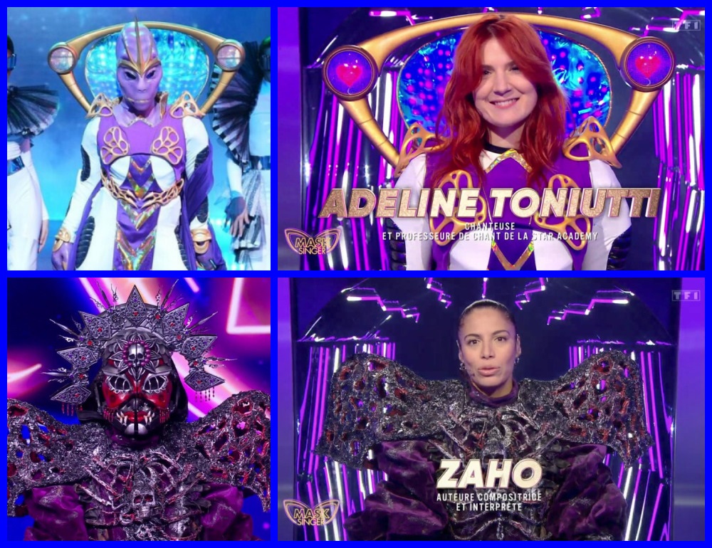 Karine4269's tweet photo. @MaskSinger_TF1  #MaskSinger @TF1 

L'alien était...  Adeline Toniutti  🦹‍♀️

La sorcière était...  Zoha 🧙

#AdelineToniutti   #Zoha https://t.co/WFfHwY0Vt4