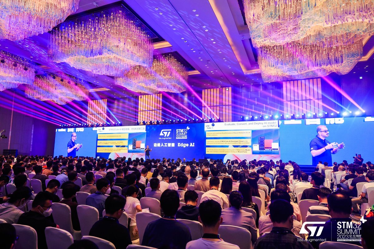 ST_World's tweet image. This year’s #STM32Summit is taking the experience to a whole new level! Want to learn more?
Watch the keynote speech, hosted by Remi El-Ouazzane, President of the Microcontrollers &amp;amp; Digital ICs Group  spkl.io/618745WJ1 #STM32 #edgeAI #embeddedsystems #MorethanSilicon #23MTS