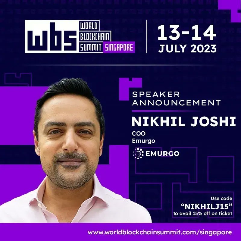 🎉🎤 Meet Nikhil Joshi - confirmed speaker for #WBSSingapore 2023!

Book Tickets: bit.ly/smwbssg23_book… 

#WorldBlockchainSummit #BlockchainSingapore #BlockchainConference #SingaporeSummit #Web3Summit #CryptoSingapore #DigitalAssets #DistributedLedgerTechnology