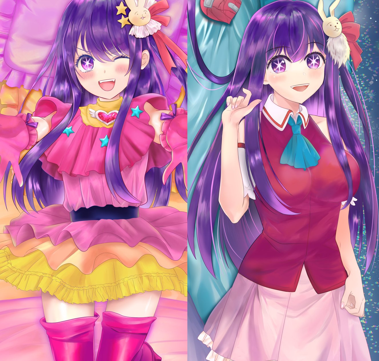 星野アイ 推しの子 自作 イラスト 色紙 愛らしい