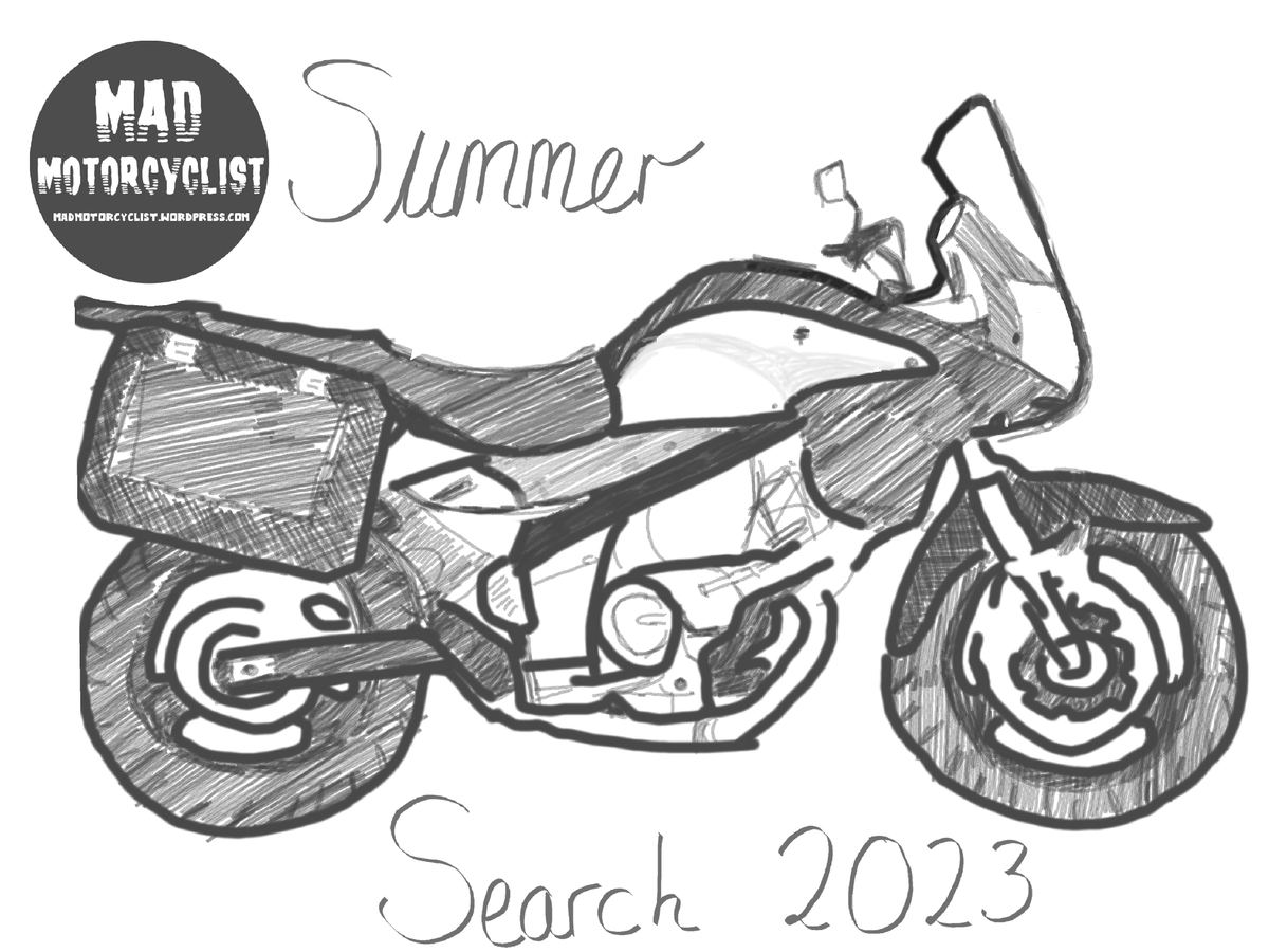 MotorcyclistMad's tweet photo. What do you think of this year's #MMSummerSearch logo? 

Can you tell what bike it represents? https://t.co/N9FUquQbxa