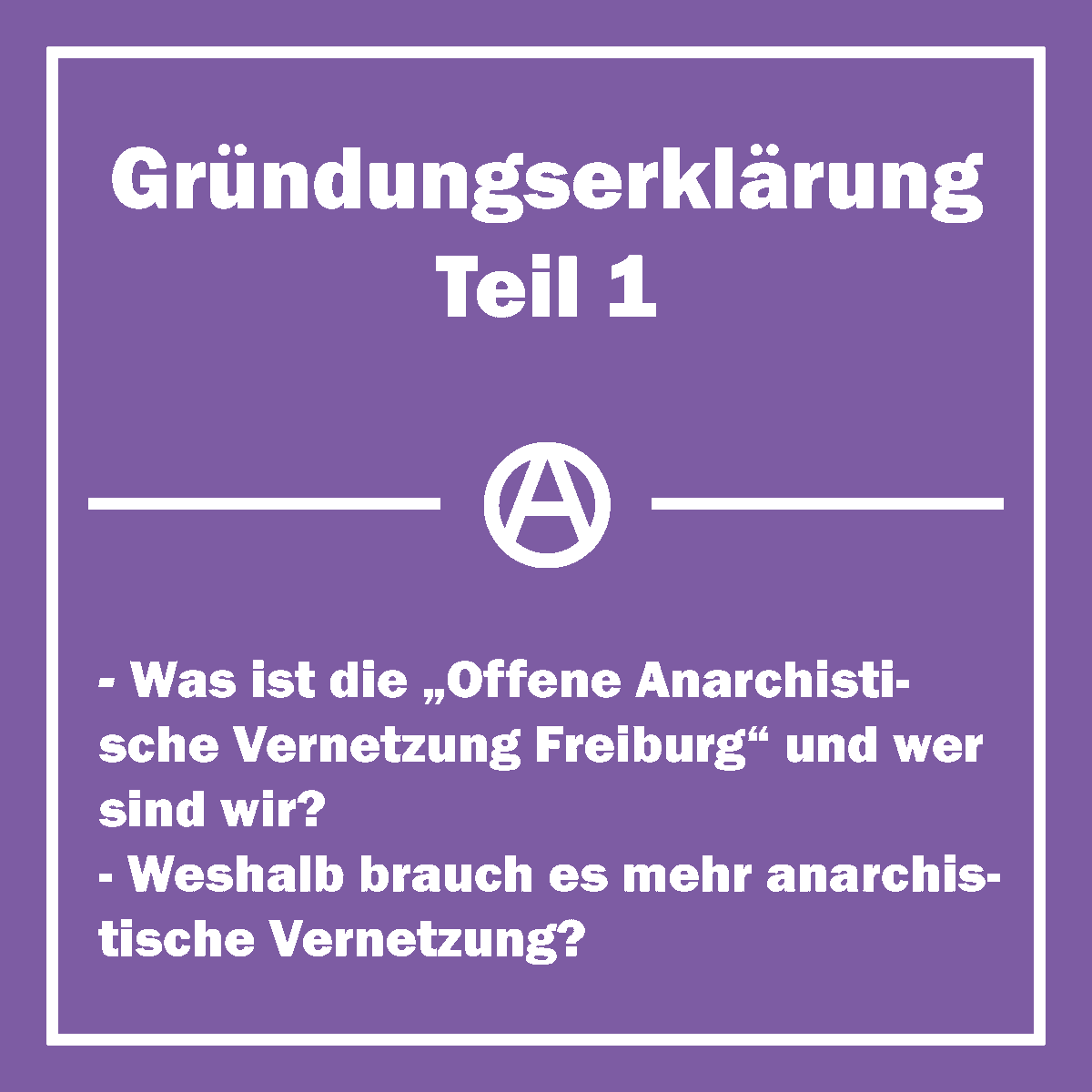 OAV_Freiburg's tweet photo. + OAV Freiburg Gründungserklärung Teil 1 +

Um unsere Gründung auch ein bisschen zu erklären und zu zeigen was uns eigentlich bewegt hat, werden wir eine Gründungserklärung in zwei Teilen hochladen. Teilt gerne eure Gedanken und Gefühle zu dem Text :) https://t.co/lynBPgN7qY