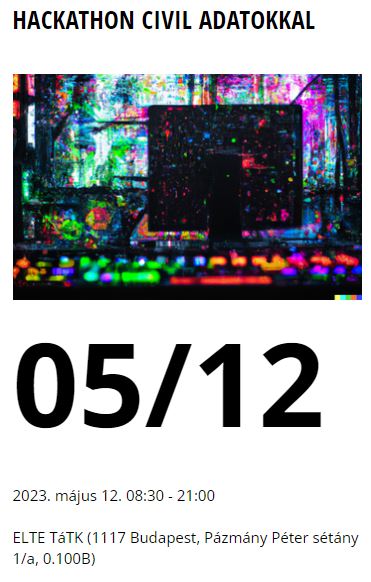 It was inspiring to work as a mentor at the hackathon organized by <a href="/k_monitor/">K-Monitor</a>, <a href="/ELTE_TATK/">ELTE TáTK</a> and Data for Good research group. The participants analyzed and visualized data coming from various NGOs to find solutions for upcoming problems.