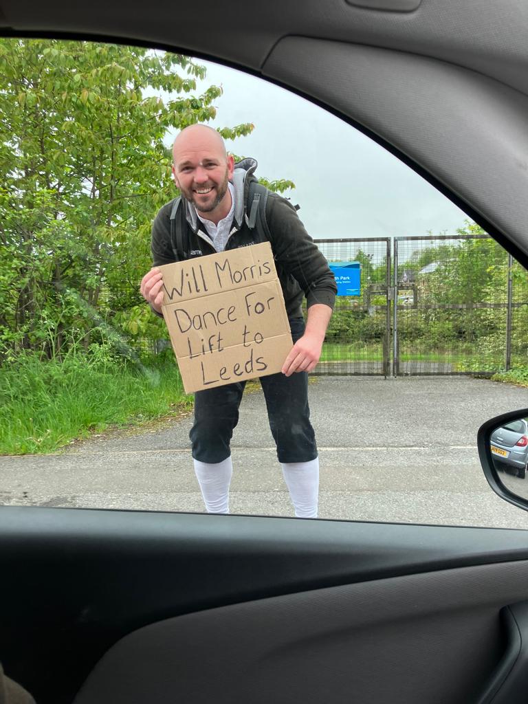 When there's a train strike and you absolutely refuse to miss your dance-out. Tradfolk's Morris dancing editor @jmerryclough demonstrates just how seriously he takes his art.
