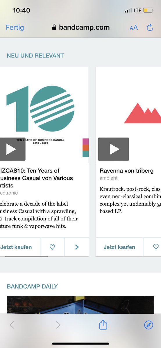 New <a href="/TribergIsMyName/">Triberg</a> release next to <a href="/bizcasual/">Business Casual</a> in the new and notable section <a href="/Bandcamp/">bandcamp</a>