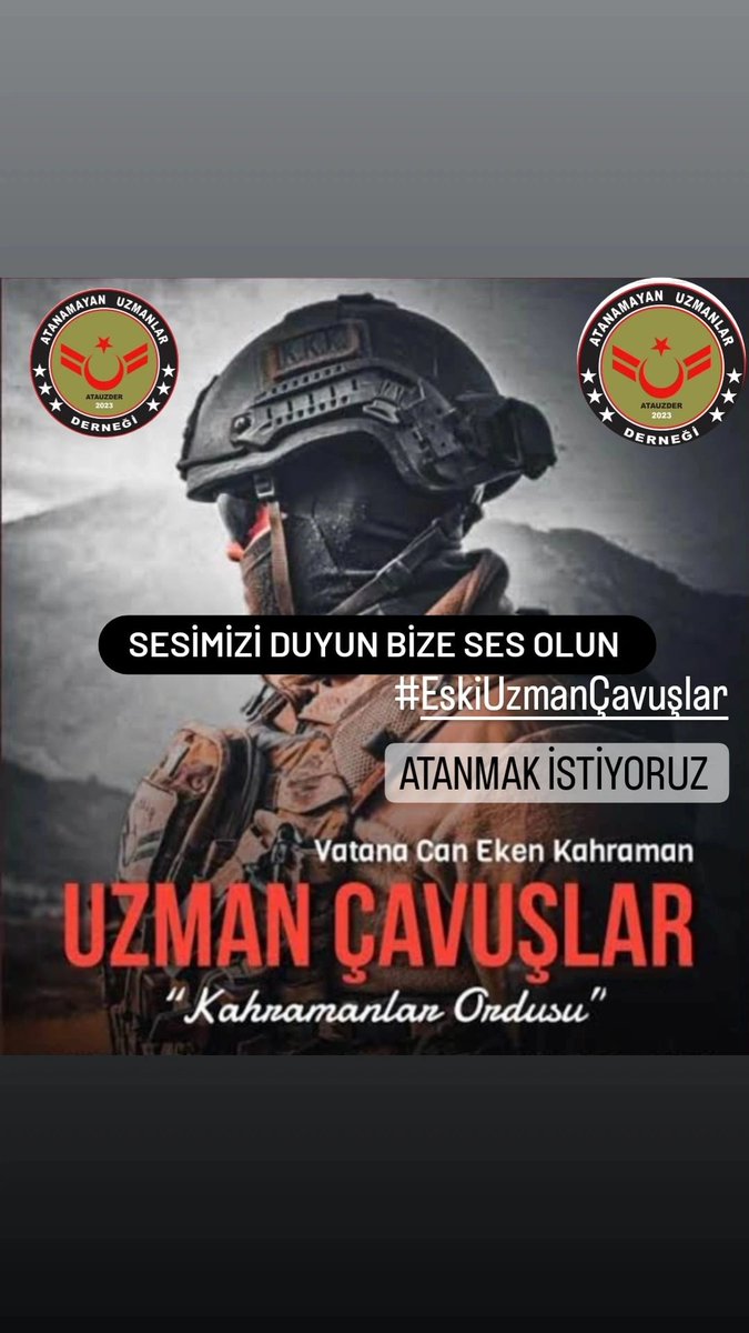 mehmet107336838's tweet photo. #EskiUzmanÇavuşlar 
🇹🇷🇹🇷🇹🇷🇹🇷🇹🇷🇹🇷🇹🇷🇹🇷
ESKİ UZMAN ÇAVUŞLAR OLARAK REFERANSLA DEĞİL DEVLET ELİYLE GENEL ATAMA İSTİYORUZ.
@suleymansoylu @RTErdogan 
@TC_icisleri @tcbestepe @dbdevletbahceli
@bybekirbozdag @AFADBaskanlik https://t.co/jNHZsgUnam