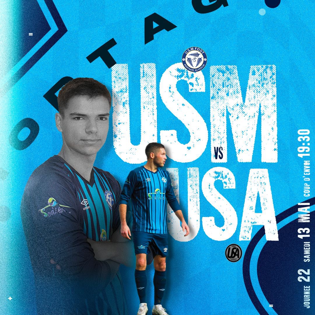 UsMortagne's tweet photo. 🔹JOUR DE MATCH ! 

[R3 - Journée 22]
🆚 US Andaines
🏟️ Stade de l’Hippodrome 
⌚️ 19h30

🥁Venez nombreux encourager vos mortagnais ! 

🍟 Buvette et restauration sur place ! 

🔵⚪️ https://t.co/PEIM3qId4A