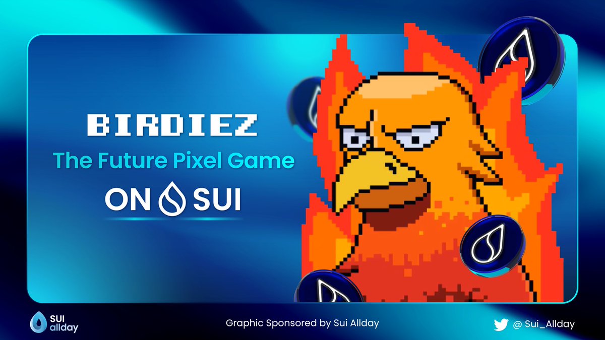 Sui_allday's tweet photo. 📣 Shoutout to all @SuiNetwork lovers!

Let me introduce you to
🔥 The Future Pixel Game on Sui!
🔥 A Pixelated Birdiez NFT collection flocking to the SUI blockchain

- it's @SuiBirdiez 🚀

Check out our thread below to learn more about this exciting future! 🧵 https://t.co/UAMYPywXzg
