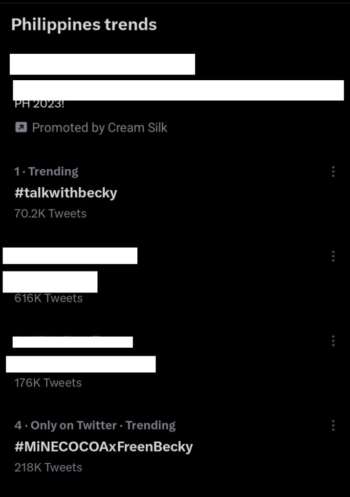 4:58 pm Still #1 here in PH 🥰

#talkwithbecky 
#MiNECOCOAxFreenBecky