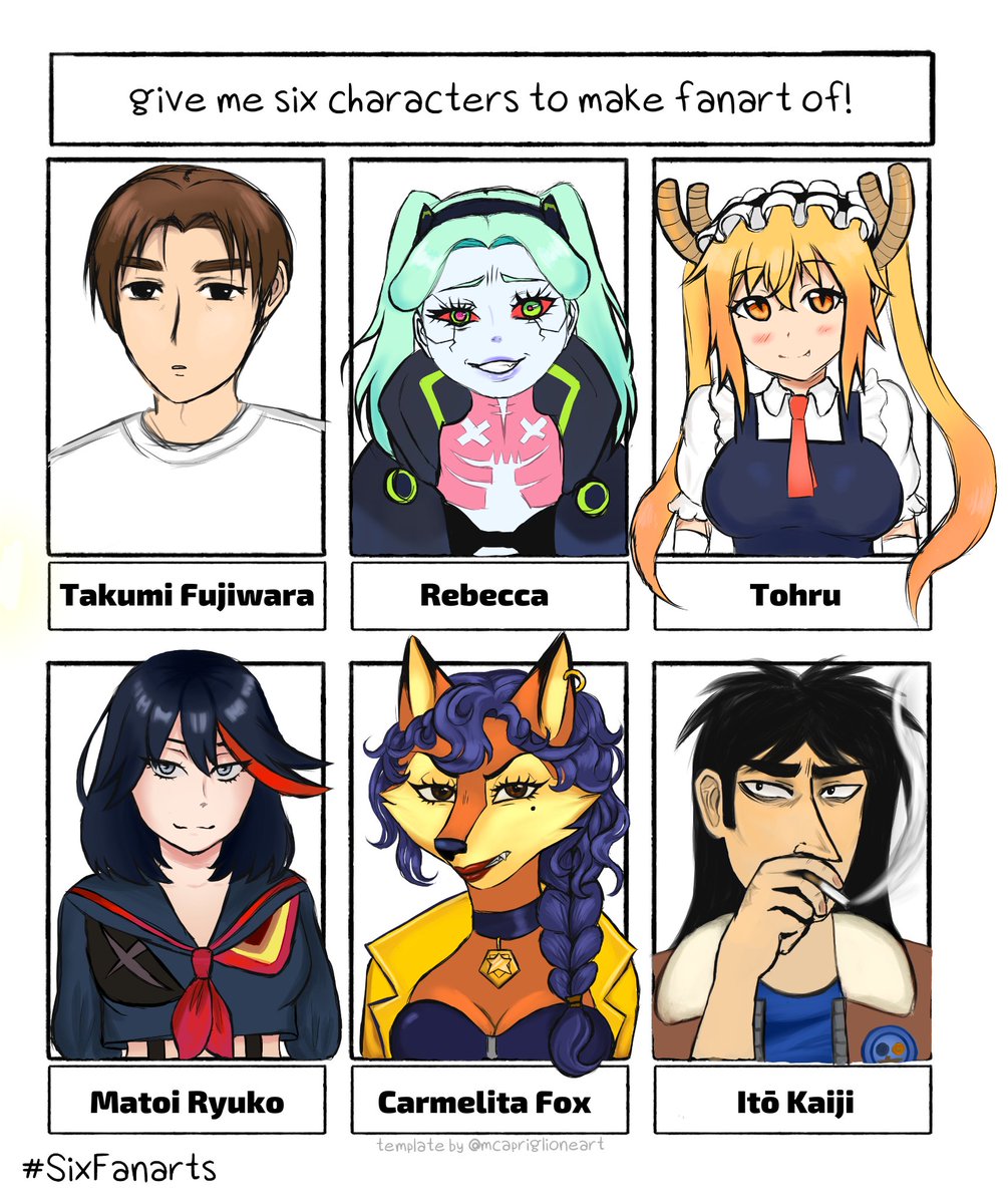 Bavetsun's tweet photo. thanks everyone who suggested these on discord!
#SixFanarts https://t.co/49y5ewj0VR