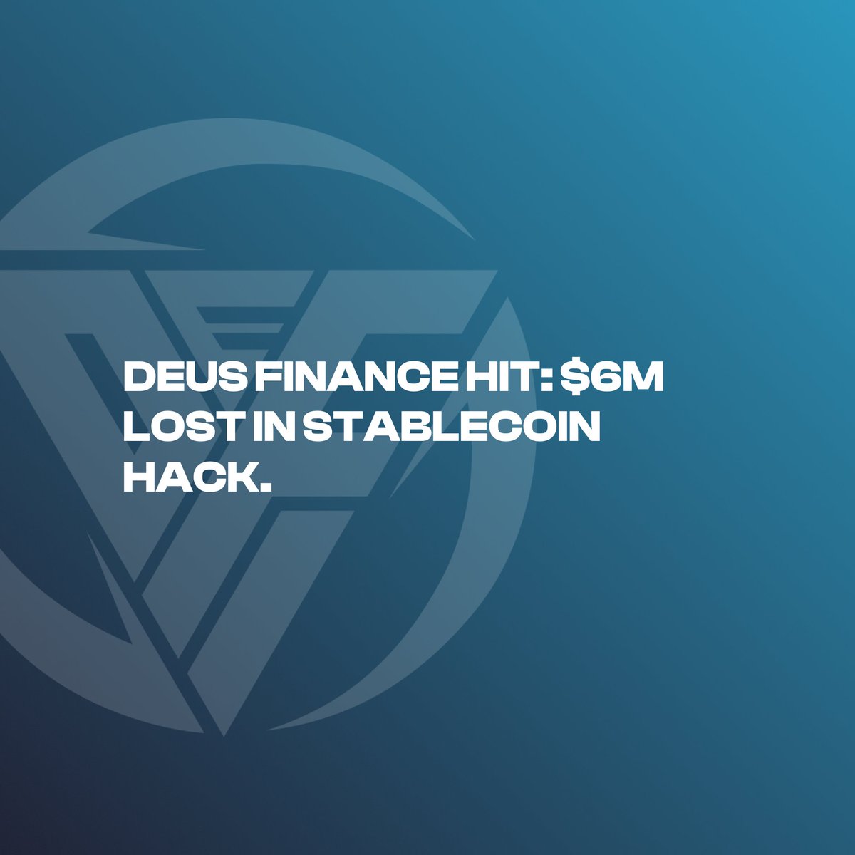 #DeusFinance falls victim to a cyber attack, resulting in a loss of $6 million due to a stablecoin hack. This highlights the importance of security measures in the #DeFiecosystem to protect users and their assets. ⚠️

#StablecoinHack #DeFi #CryptoSecurity