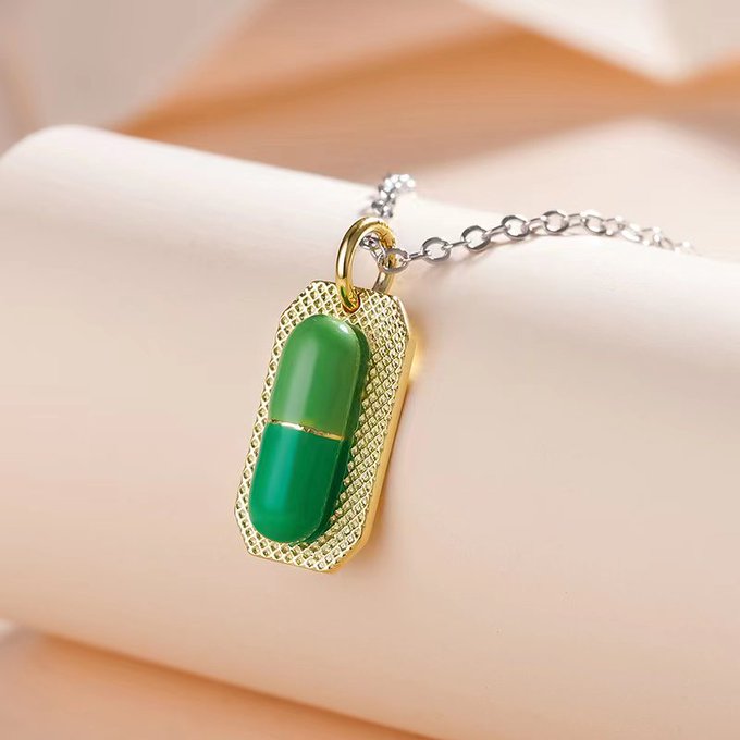 Lucky jade ibuprofen blister-packed pill necklace https://t.co/0VIzAOrXLn<a href="/tag/nationalboobday"class="tags"><span>#nationalboobday</span></a>