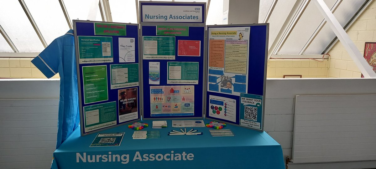 CPF_SNA's tweet photo. Nursing Associate team is ready for @LG_NHS Recruitment Day. #NursingAssociates #LewishamAndGreenwichNHSTrust https://t.co/OO3NMHjn1C