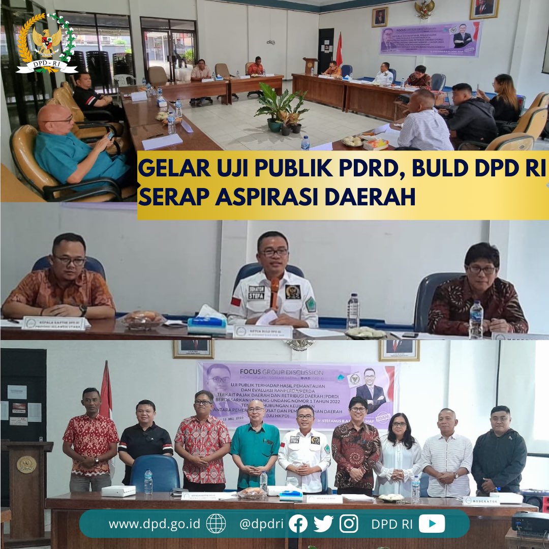 Gelar Uji Publik PDRD, BULD DPD RI Serap Aspirasi Daerah        

#humasdpdri #dpdri #kabarsenator

Selengkapnya:

facebook.com/10006489216179…