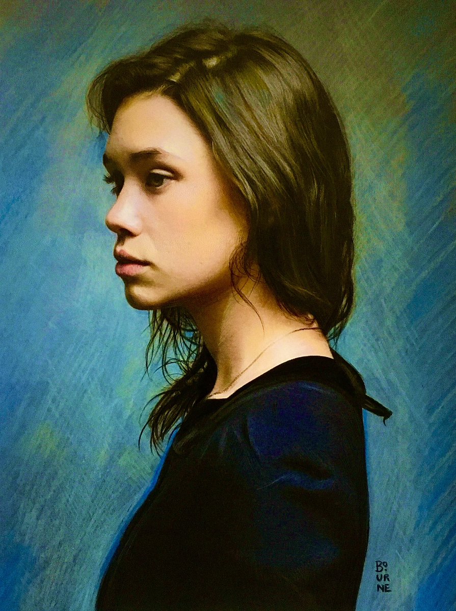 From 2018.
Oil pencil on board.
Wishing a jolly lovely weekend to all my splendid followers…🌻 #astridbergesfrisbey