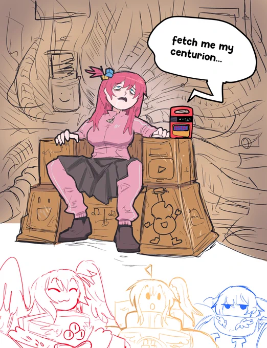 putting my paints away, doodle