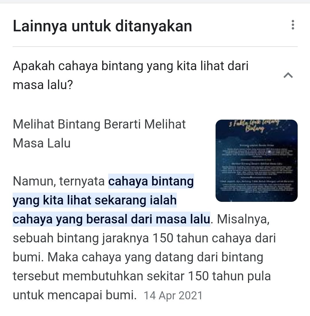 bintang memiliki jarak cahaya dari bumi yang bisa mencapai milyaran tahun. jarak tahun cahaya bisa ditempuh dalam waktu 365,25 hari. sebenarnya, jarak cahaya bintang mencapai bumi sangatlah lambat. dengan kata lain, jika kita melihat cahaya bintang itu artinya kita +