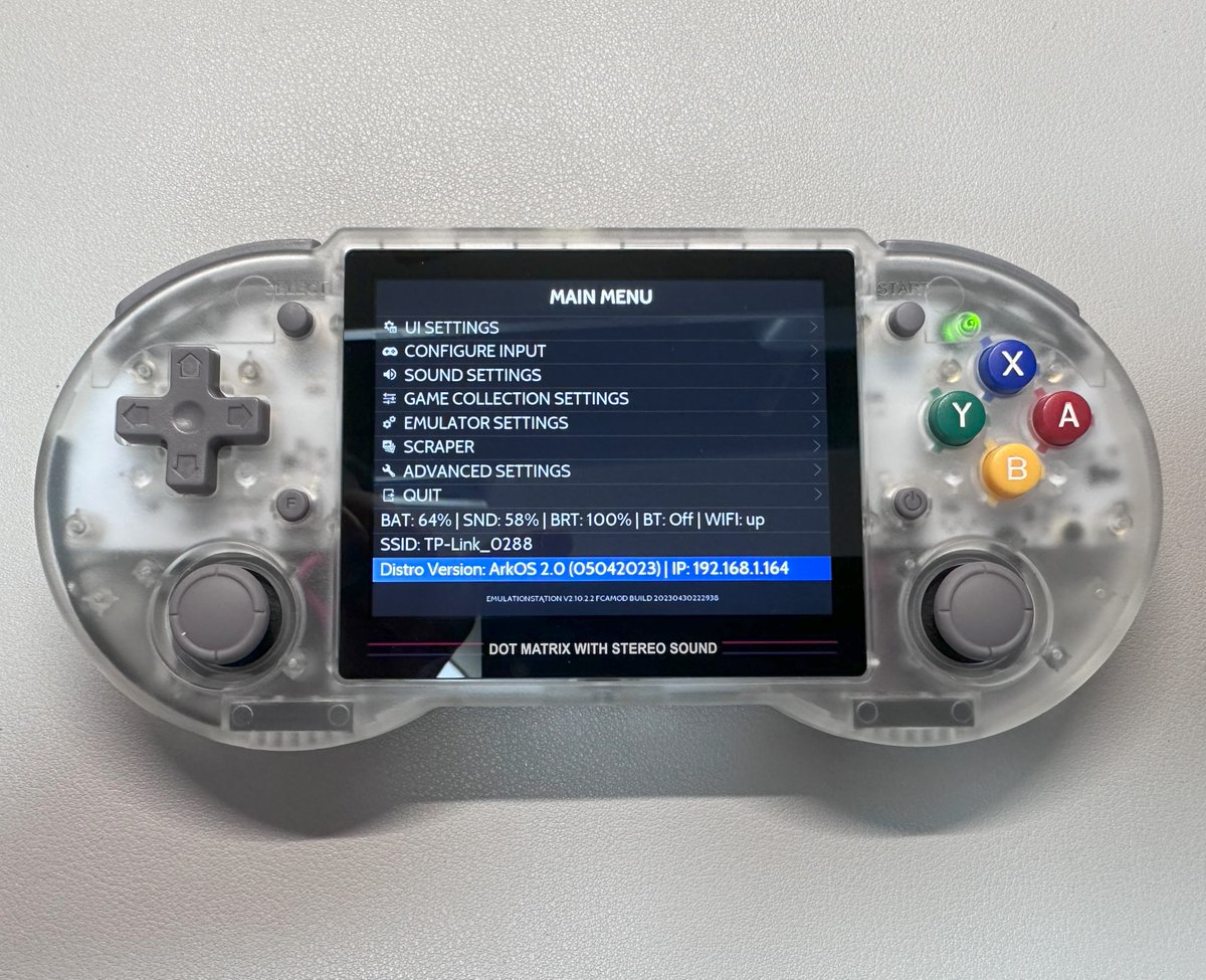 NoGadgetNoLife's tweet image. #RG353VS で使っていた #ArkOS がそのまま使えた。
でも何故か入力遅延が大きくなった💦どういう事？
JELOSも試すか😵‍💫