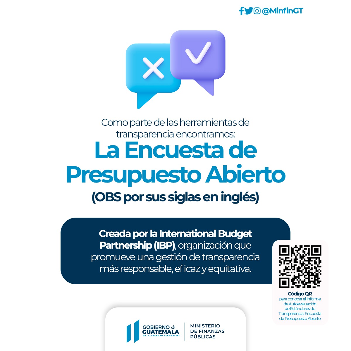 MinSaludGuate's tweet image. El @MinfinGT  te comparte más sobre la Encuesta de Presupuesto Abierto de #OpenBudgets, que mide indicadores clave del ciclo presupuestario cada dos años.