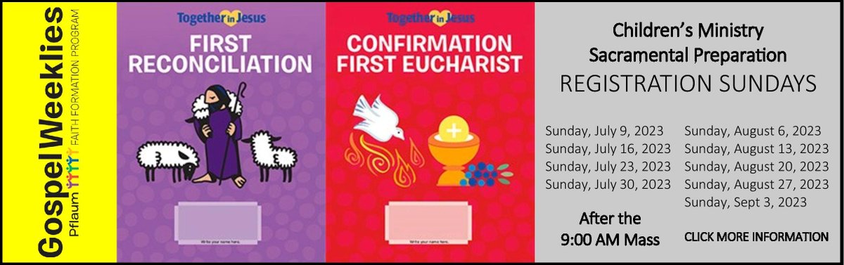 SMBasilica's tweet photo. It's time to sign-up your kids - second grade and above - for First Reconciliation, First Eucharist, and Confirmation. Our program is designed to be a blessing and not a burden for busy families. Visit https://t.co/8k465FN96j for more information. https://t.co/fxYgA2SedQ