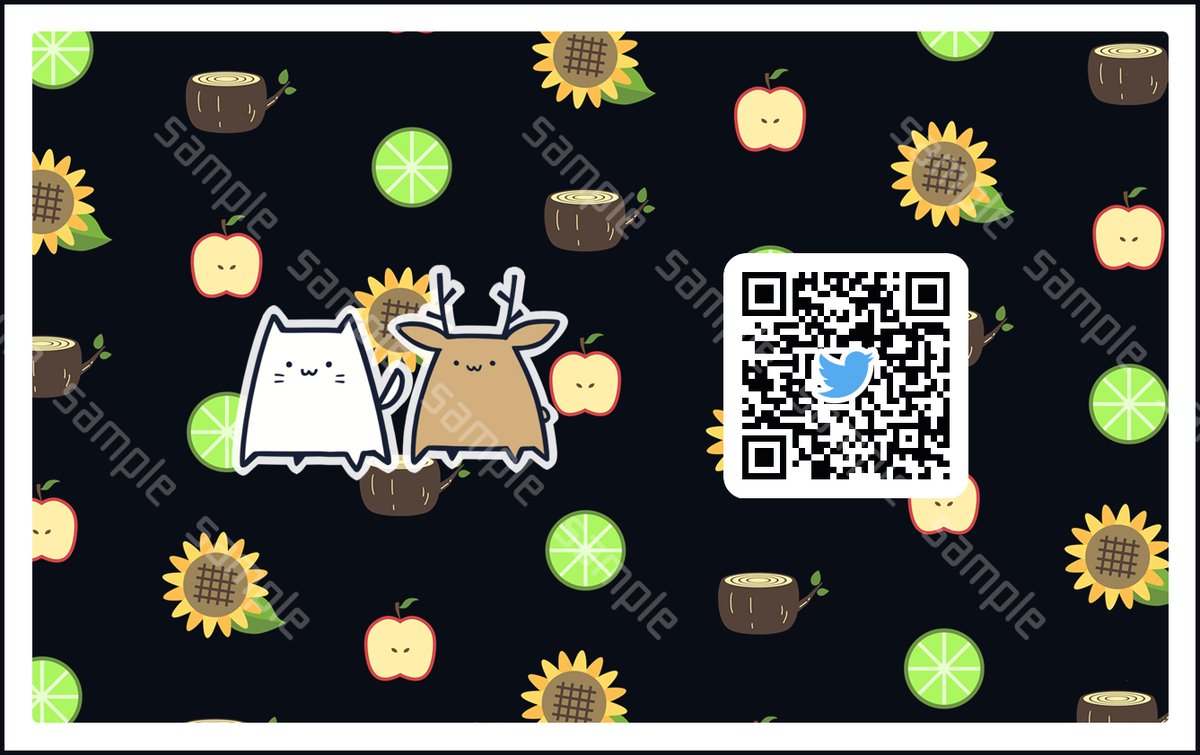 デザフェスVol.57 で名刺だけでも受け取りに来てね! ※実物はsample表示が消えます。