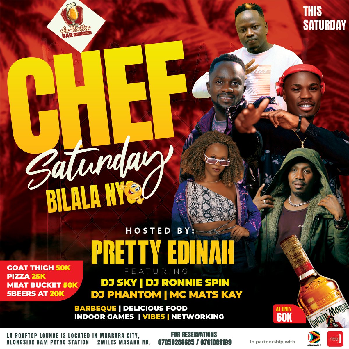 larooftoplounge's tweet photo. Just in case you heading to #Mbarara, This is where the party is at tonight. Its #chefsaturdays powered by @afromobileug @nbstv #TheFutureIsNow #AfroMobileUg https://t.co/nOvw2LEfm4