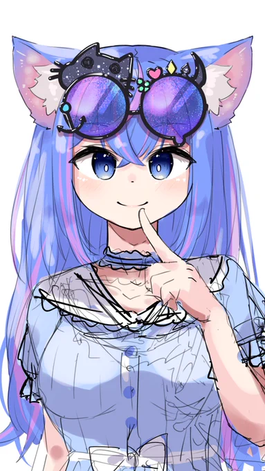 ChatGPTの情報のみでイラスト描いたらwww お題:湊あくあ  (画像以外にも結構質問しました)