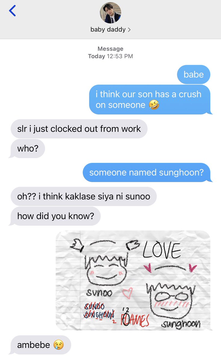 sunooblush's tweet photo. crumpled paper (and feelings)
— a #sunsun &amp; #jayke socmed au.

the day the sim-park family had been dreading finally came— their angel baby sunoo having a crush. https://t.co/7F6l0Jhs60