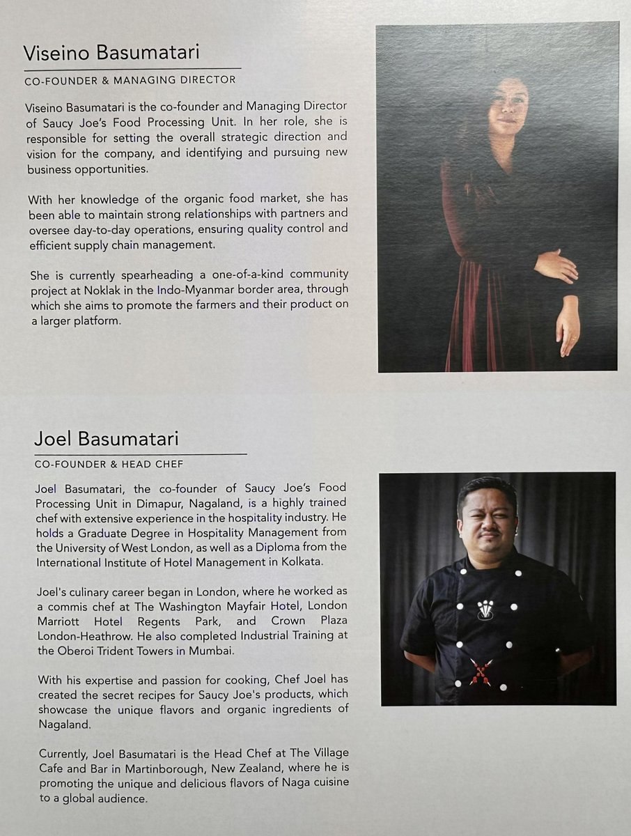 abumetha's tweet photo. Happy to meet Ms. Viseino Basumatari, Co-Founder & MD of Sausy Joe’s - an excellent and unique brand that has the potential to reach far and wide.
She is another exemplary ambassador of Brand Nagaland and Naga Soft Power. Appreciate her work ethic and her deep passion - wish her all success.