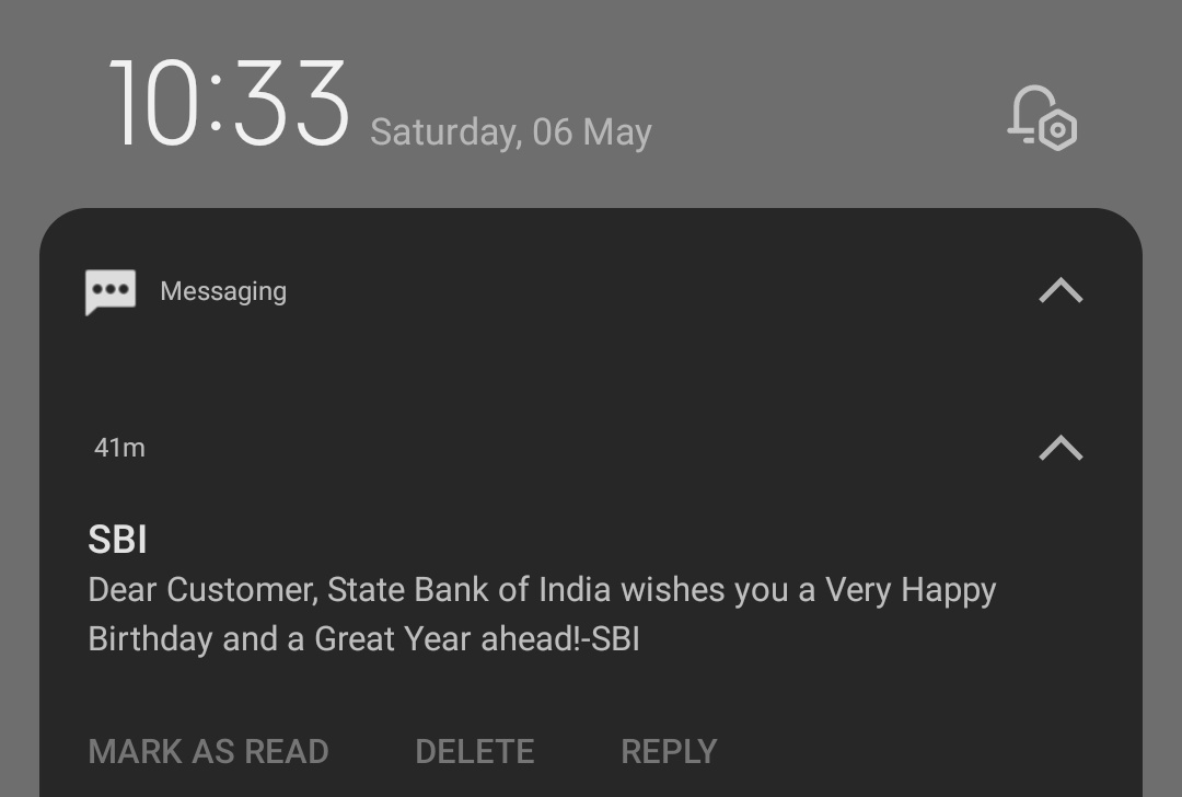 Ayush_Sharma___'s tweet photo. Thank you for wishes @TheOfficialSBI https://t.co/AONlip6M9t