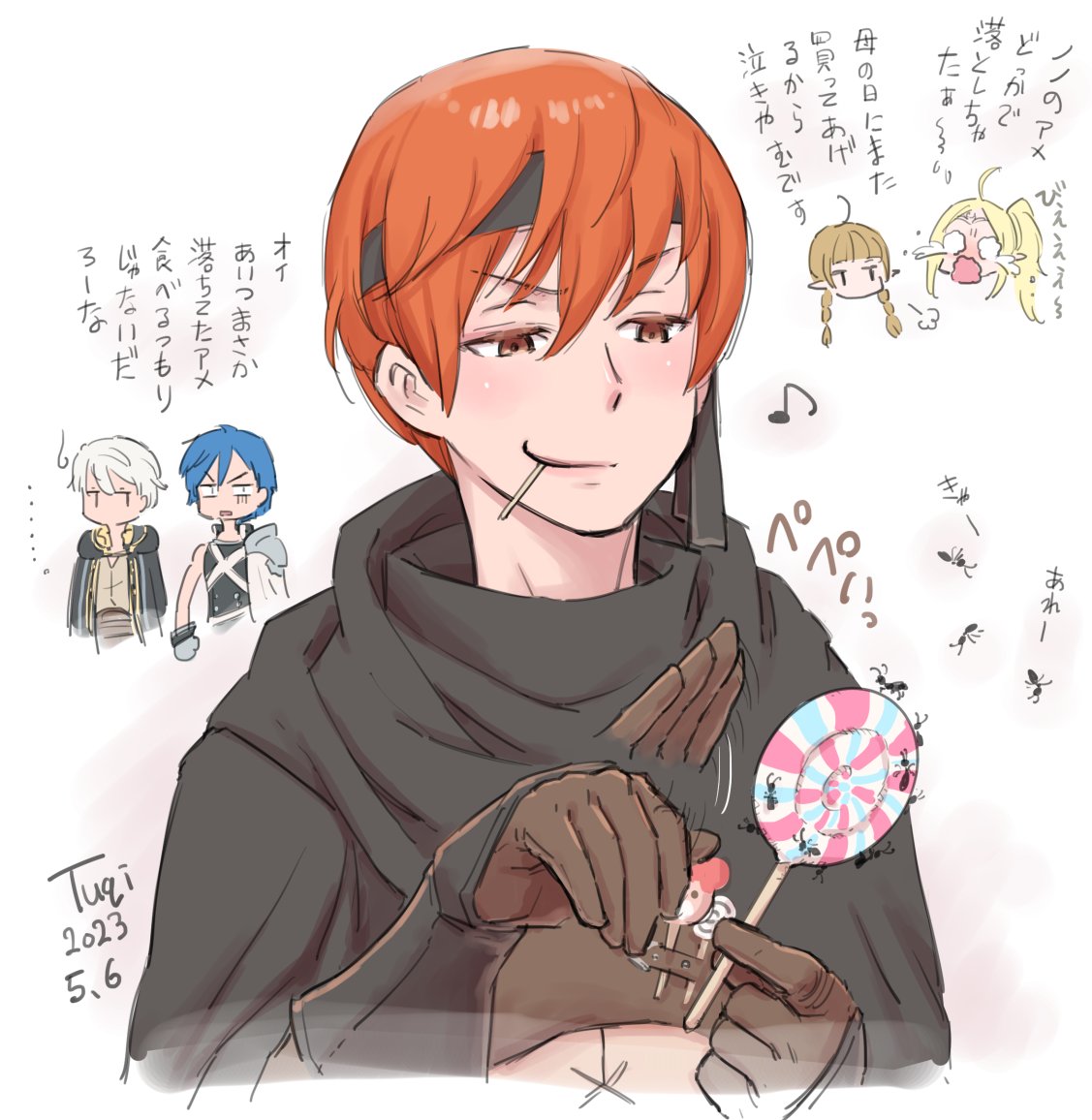 リク絵その3・FE覚醒のガイア。ネタ絵でもいいとのことでしたが、そもそもネタキャラと認識していたり😅でも時々カッコよさがにじみ出る甘盗賊よき🍭 