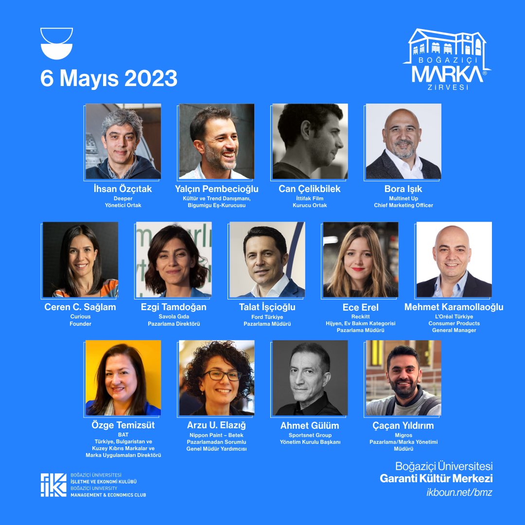 Bugünkü konuşmacılarımız!

10.30’da Garanti Kültür Merkezi’nde görüşmek üzere!