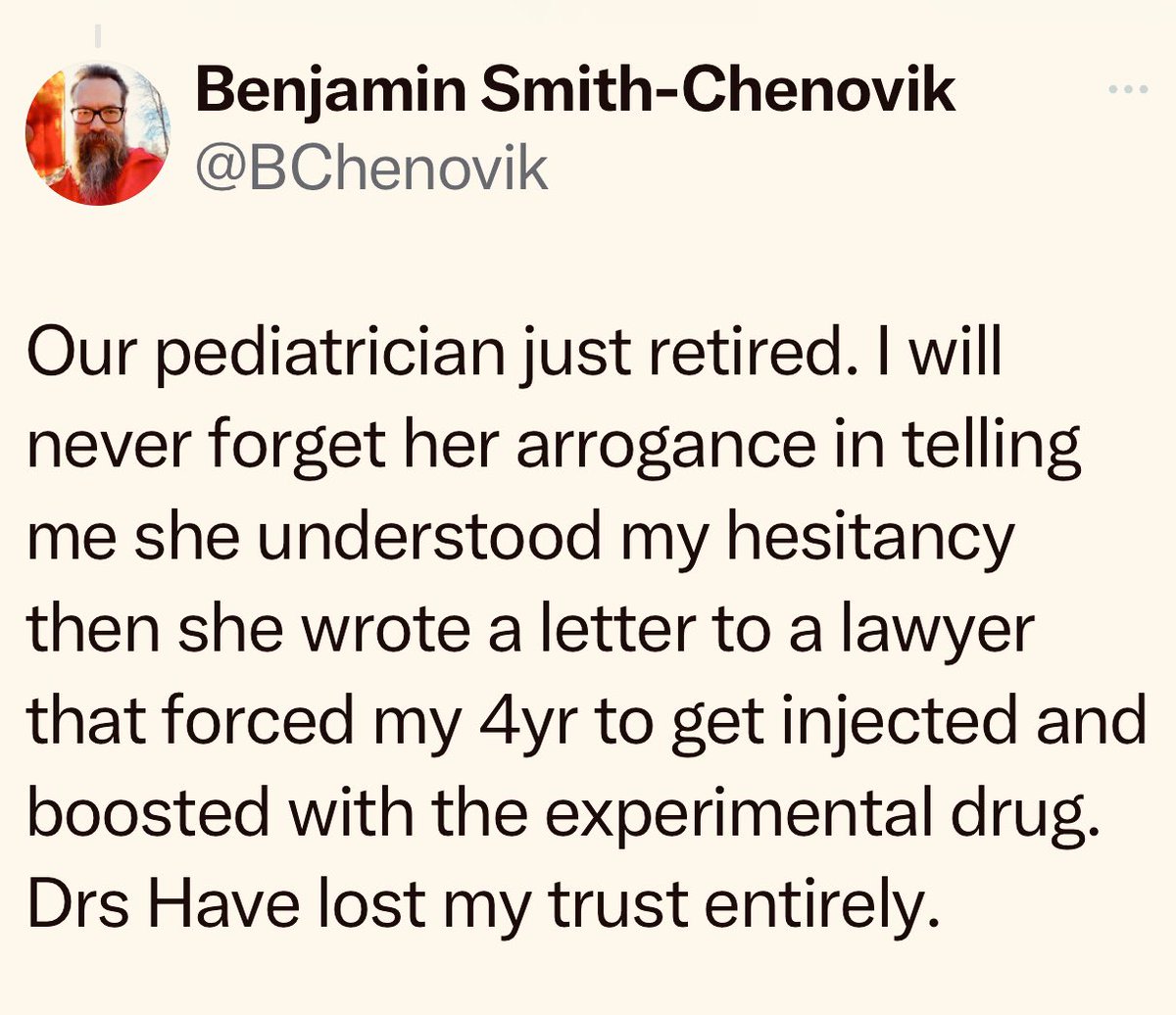 stopvaccinating's tweet photo. Pediatricians don’t work for us. They work for the diabolical vaccine industry. They’re bullies and they’re dangerous. https://t.co/sNgv13A4ot