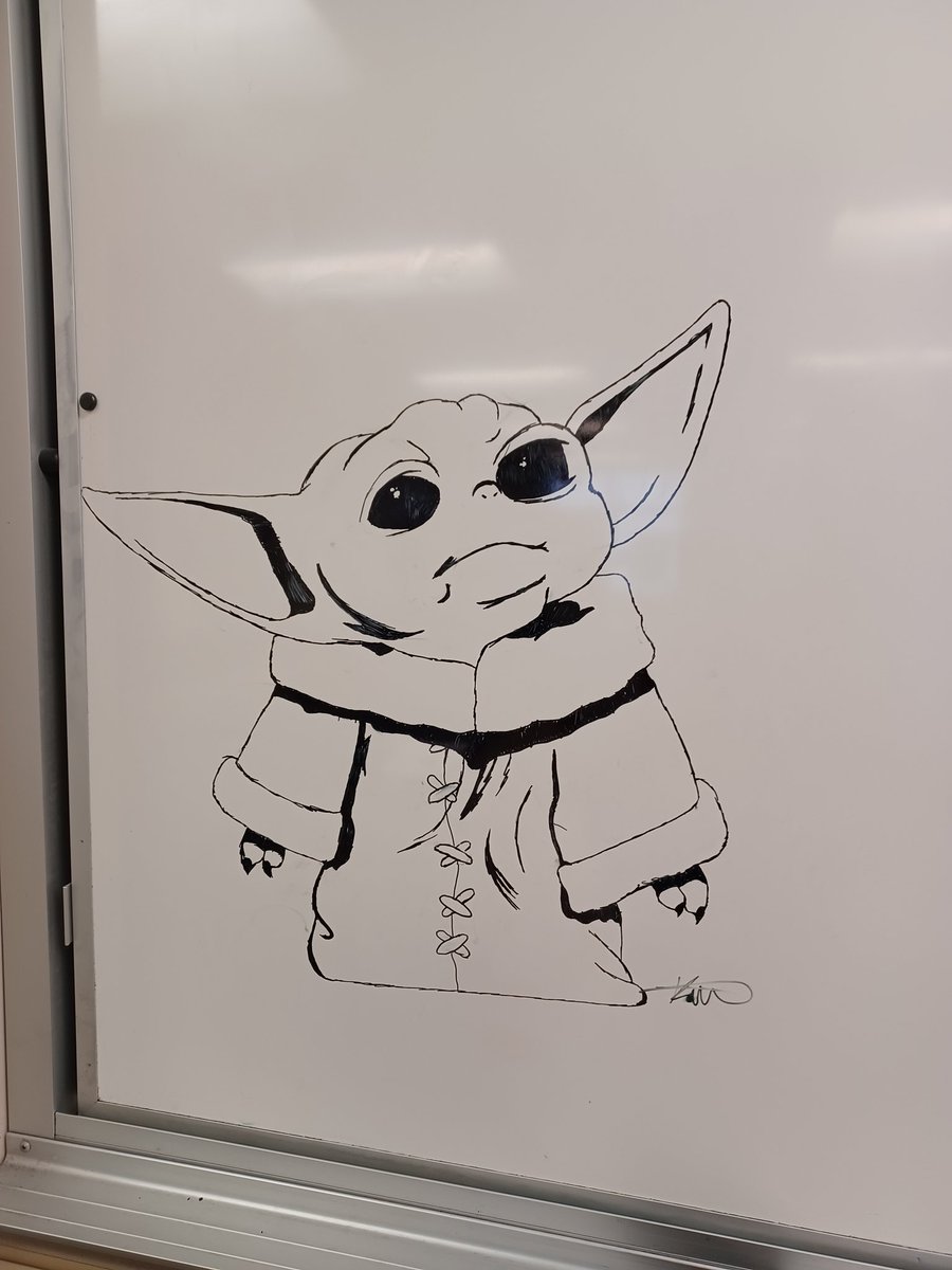 In honor of May 4th. I had one of my amazing talented students draw this on my whiteboard!