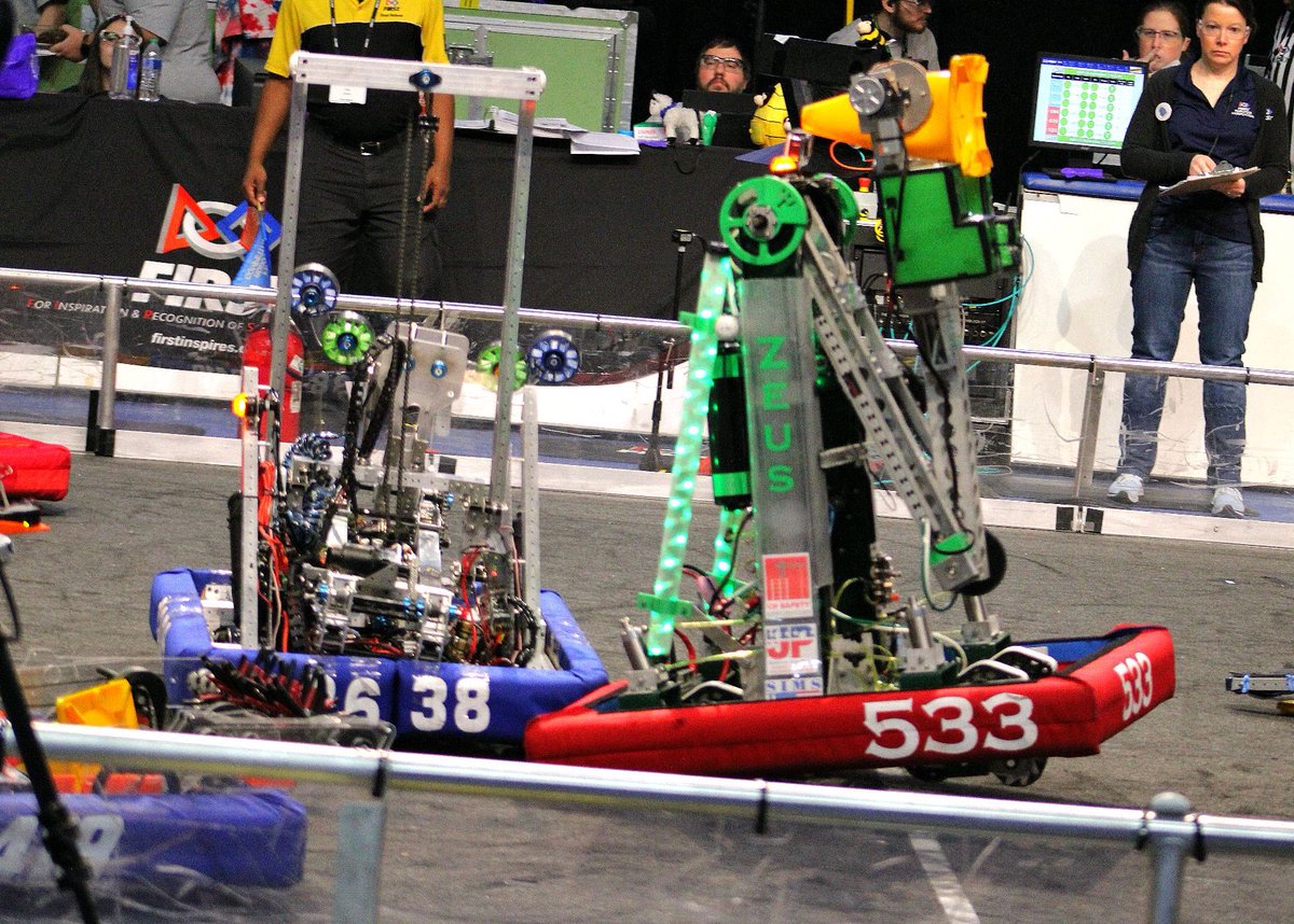 frcteam533's tweet photo. Nobody plays defense like 2638!! π€
#Team533 #PSIcotics #FIRSTRobotics #FRC #OMGRobots #Robots #STEM https://t.co/FDPAcnKYbW