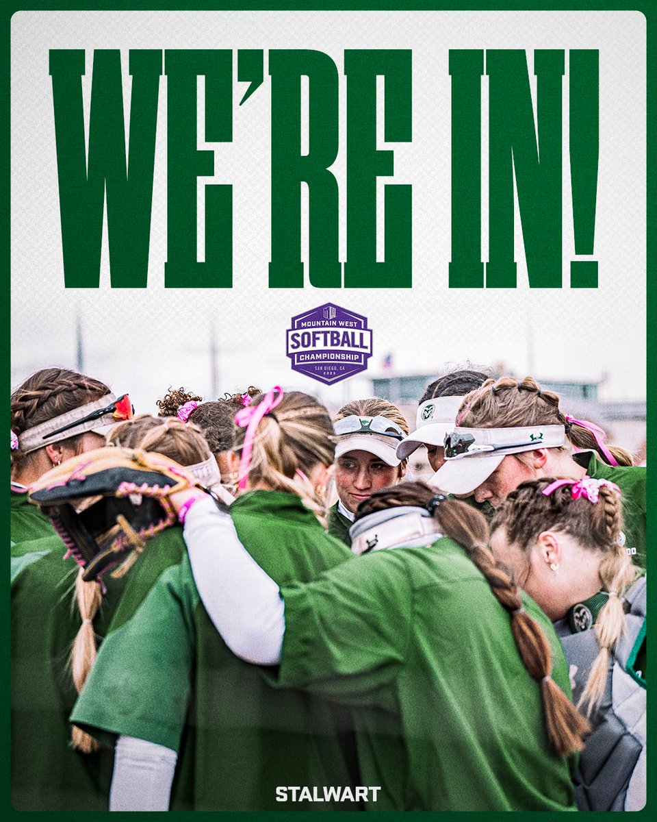 CSUSoftball's tweet photo. See you in San Diego, Ram Fans!😎

With today's win, we've officially clinched our spot in next week's Mountain West Tournament!

#Stalwart x #CSURams https://t.co/lg7dDOGRzn