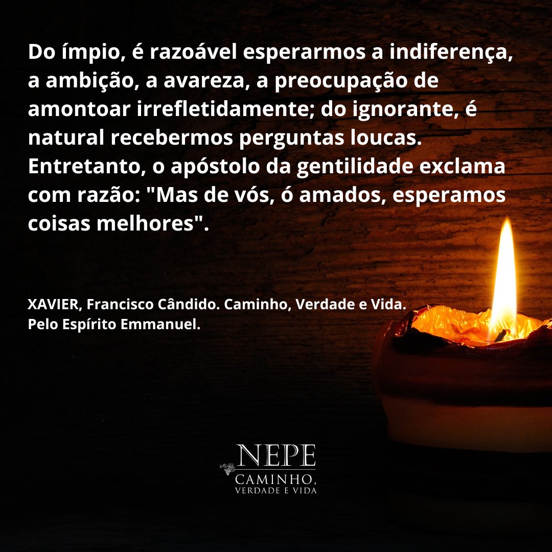 "...Esperamos coisas melhores"
.
<a href="/nepecvv/">NEPE Caminho, Verdade e Vida.</a> #nepecaminhoverdadeevida #nepecvv #evangelho #nepe #Emmanuel