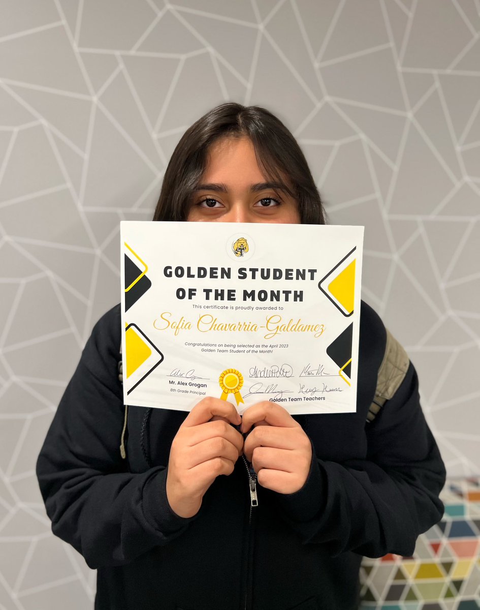 Our April student of the month! We are so proud of you! 💛🖤