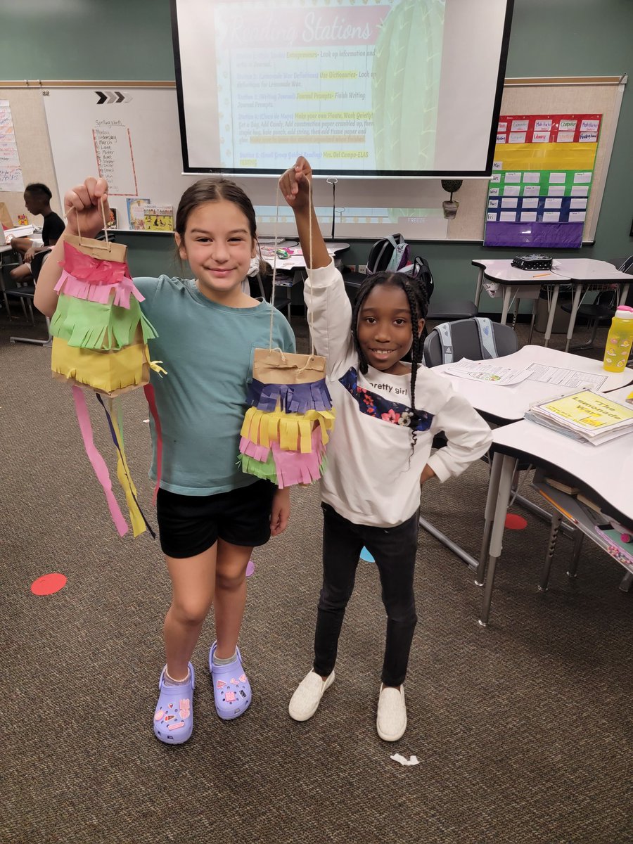 We had fun celebrating Cinco de Mayo activities! 🇲🇽🥳 My students made Papel Picado, Paper Bag Piñatas, learned the Mexican Hat Dance, and enjoyed some chips &amp; dip and Tres Leches Cake! 🪅🎂🌮😋 <a href="/HumbleISD_LSE/">Lakeshore Elementary</a>
