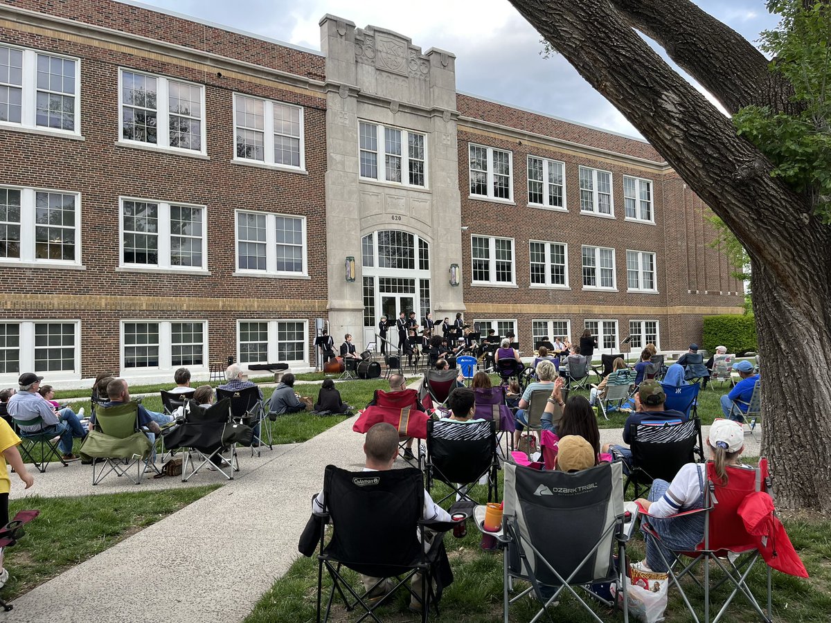 Little family photo watching Jazz on the lawn by <a href="/nkcband/">nkcband</a> !!! Can’t believe I work at a school with such talented students! What a beautiful evening!