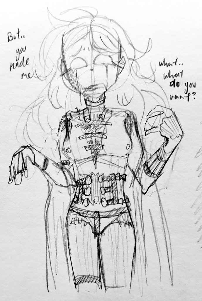 SeaSideSpectre's tweet photo. //Blood! Organs! Partial Nudity! Distress!
" I M A D E YOU ! "
#OTHFanart #OTHFandom
#BrideOfReAnimator https://t.co/6R3vE43t3y