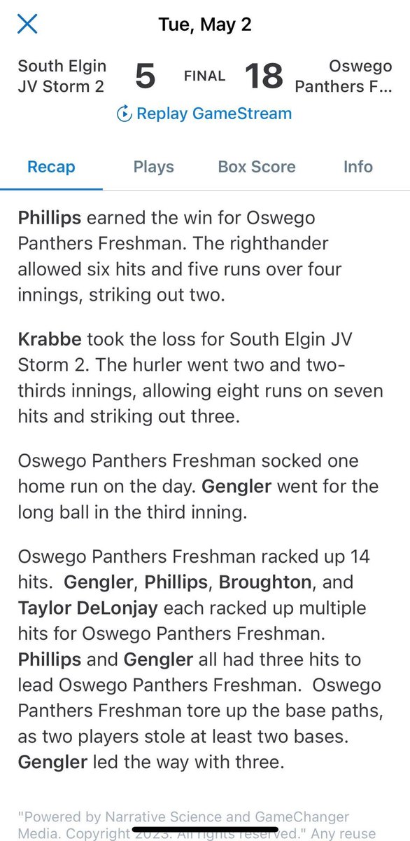 ESPElite2026's tweet photo. Great Job #26 Madelyn Phillips @MaddyPhillips26 both on defense (pitching) and offense! @OHSPantherSB @TaddGibby24 #ESPTrained #ESPEliteSoftball https://t.co/Yov6Hg3Gc4