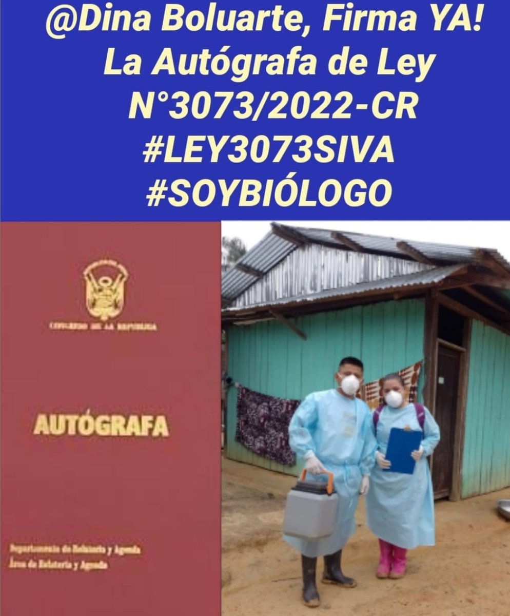 FioreGCavero's tweet photo. 🛑 @Cbiologosperu solicitan al Poder Ejecutivo, la firma de la #Autografa de Ley N°3073/2022-CR, que modifica la Ley de Trabajo del Biólogo. Por un Perú saludable y sostenible.
@MINPRODUCCION @MinisterPeru @MinCulturaPe @MineduPeru 
#LEY3073SIVA
#SOYBIÓLOGO https://t.co/EM3NGZ1GP1