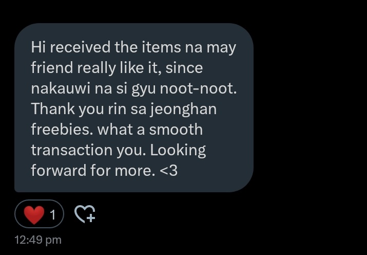 #913yeoncartspadala

FEEDBACK VIA DMS!!

Thank you so much for trusting! ❤️