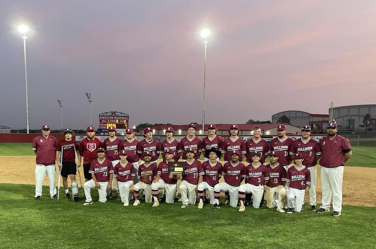 Congratulations <a href="/DJGist3/">Spiro Bulldog Baseball</a> and the Spiro Bulldogs on punching a ticket to the Class 3A Baseball State Tournament! 🐾🚩