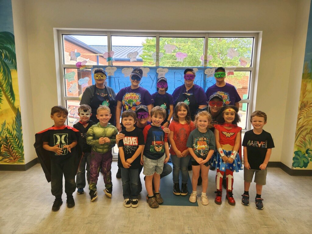 Our school was filled with superheroes today to celebrate our School Lunch Heroes! Thank you to our wonderful cafeteria staff for going above and beyond every day - and always serving us with a smile. We love you ladies!