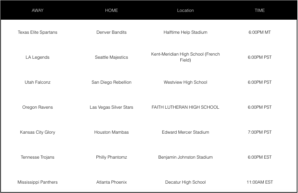 Here are your <a href="/wnfcfootball/">WNFCFootball</a> matchups for tomorrow. Make sure to tune in.

#WNFC
#WNFCWeekend