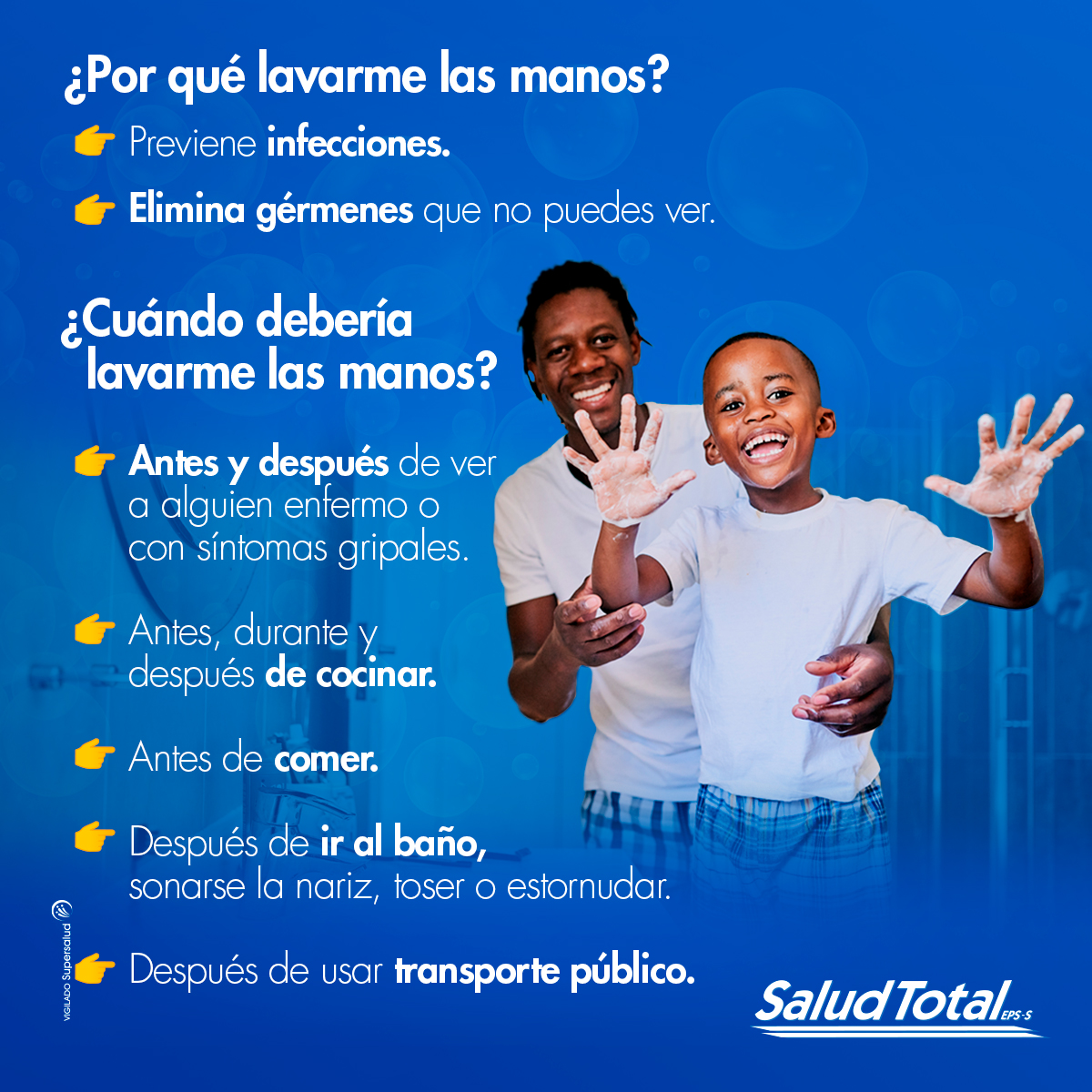 EPSSaludTotal's tweet image. #Salvavidas #lávatelasmanos Hoy te recordamos la importancia de mantener tus manos limpias y cuidar de tu salud y la de tu familia.